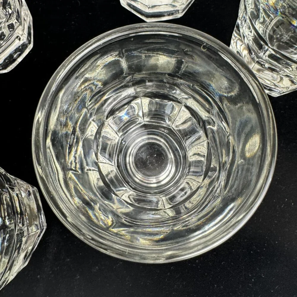 Vintage Libbey Old Fashioned Set of 5  Shot Glasses 4.6 oz Whiskey Glass